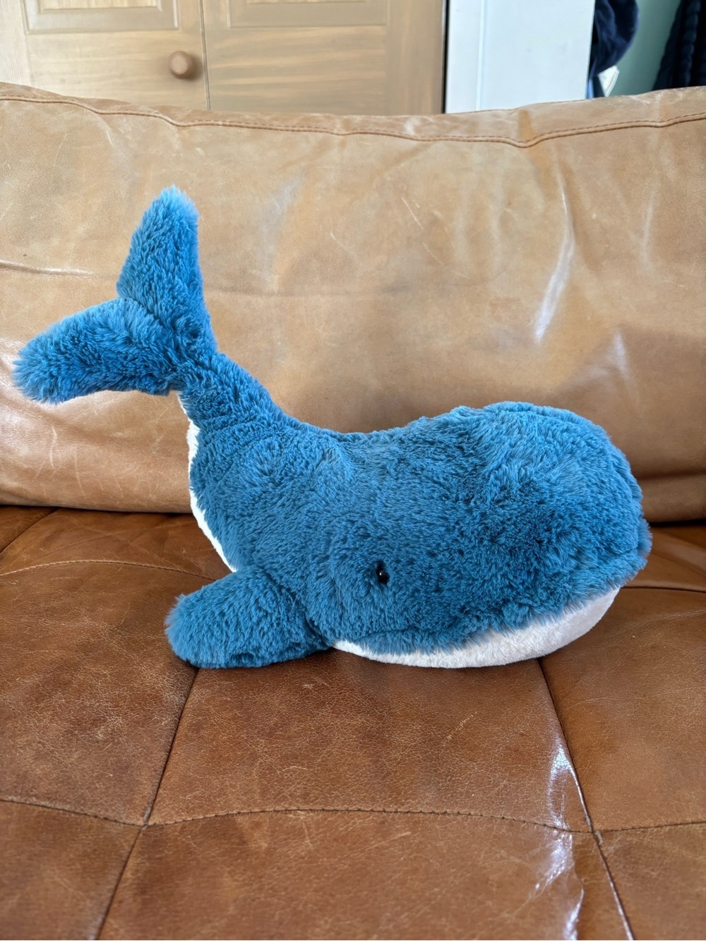 RETIRED Jellycat Wally Whale Blue White Plush Stuffed Animal Collection 15"